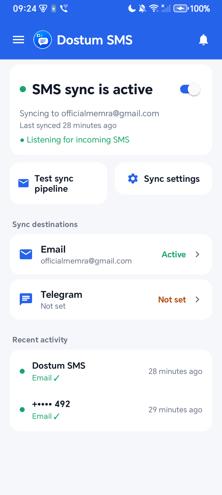 Test the pipeline screen